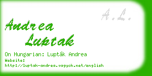 andrea luptak business card